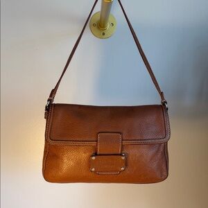 Kate Spade beautiful vintage brown pebbled soft leather shoulder bag